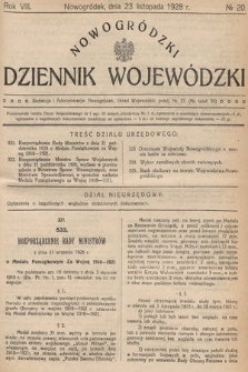 Nowogródzki Dziennik Wojewódzki. 1928, nr 20