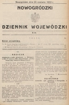 Nowogródzki Dziennik Wojewódzki. 1932, nr 29