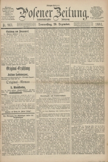 Posener Zeitung. Jg.88, Nr. 913 (29 Dezember 1881) - Morgen=Ausgabe.
