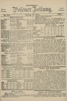 Posener Zeitung. Jg.89, Nr. 219 (27 März 1882) - Abend=Ausgabe.