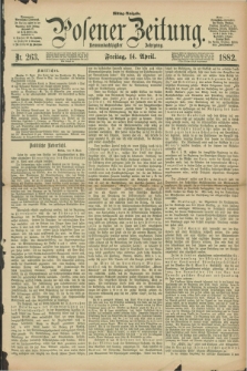 Posener Zeitung. Jg.89, Nr. 263 (14 April 1882) - Mittag=Ausgabe.