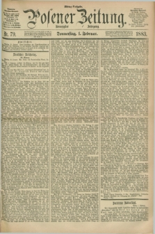 Posener Zeitung. Jg.90, Nr. 79 (1 Februar 1883) - Mittag=Ausgabe.