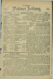 Posener Zeitung. Jg.90, Nr. 278 (21 April 1883) - Abend=Ausgabe.