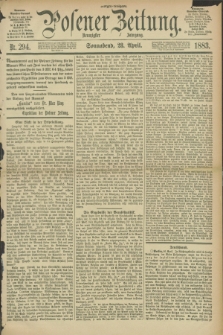 Posener Zeitung. Jg.90, Nr. 294 (28 April 1883) - Morgen=Ausgabe.