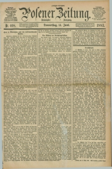 Posener Zeitung. Jg.90, Nr. 408 (14 Juni 1883) - Morgen=Ausgabe.