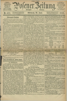 Posener Zeitung. Jg.90, Nr. 423 (20 Juni 1883) - Morgen=Ausgabe.