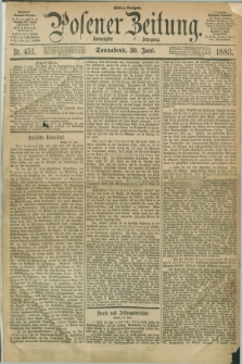 Posener Zeitung. Jg.90, Nr. 451 (30 Juni 1883) - Mittag=Ausgabe.