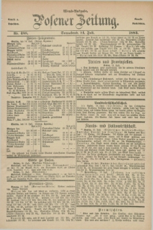 Posener Zeitung. Jg.90, Nr. 488 (14 Juli 1883) - Abend=Ausgabe.