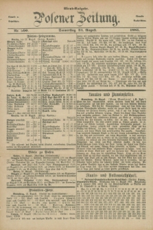 Posener Zeitung. Jg.90, Nr. 590 (23 August 1883) - Abend=Ausgabe.