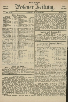 Posener Zeitung. Jg.90, Nr. 638 (11 September 1883) - Abend=Ausgabe.