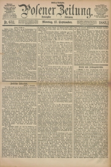 Posener Zeitung. Jg.90, Nr. 652 (17 September 1883) - Mittag=Ausgabe.