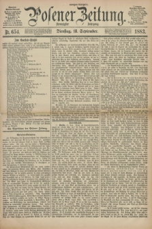 Posener Zeitung. Jg.90, Nr. 654 (18 September 1883) - Morgen=Ausgabe.