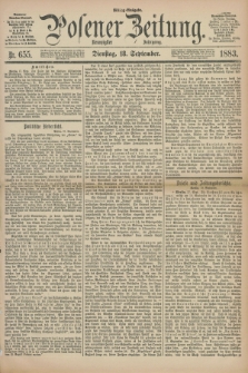 Posener Zeitung. Jg.90, Nr. 655 (18 September 1883) - Mittag=Ausgabe.