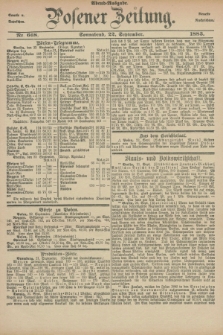 Posener Zeitung. Jg.90, Nr. 668 (22 September 1883) - Abend=Ausgabe.