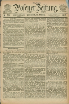 Posener Zeitung. Jg.90, Nr. 721 (13 Oktober 1883) - Mittag=Ausgabe.