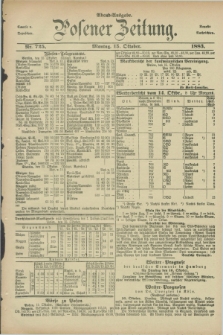 Posener Zeitung. Jg.90, Nr. 725 (15 Oktober 1883) - Abend=Ausgabe.