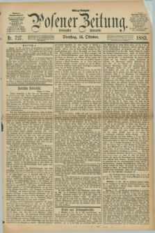 Posener Zeitung. Jg.90, Nr. 727 (16 Oktober 1883) - Mittag=Ausgabe.