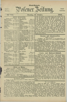 Posener Zeitung. Jg.90, Nr. 728 (16 Oktober 1883) - Abend=Ausgabe.