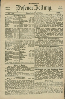 Posener Zeitung. Jg.90, Nr. 758 (27 Oktober 1883) - Abend=Ausgabe.