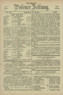 Posener Zeitung. Jg.91, Nr. 48 (19 Januar 1884) - Abend=Ausgabe.