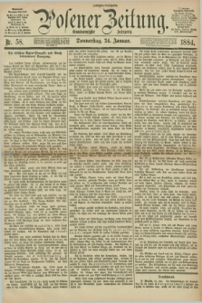 Posener Zeitung. Jg.91, Nr. 58 (24 Januar 1884) - Morgen=Ausgabe.