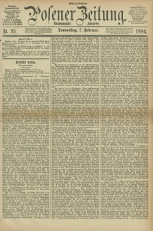 Posener Zeitung. Jg.91, Nr. 95 (7 Februar 1884) - Mittag=Ausgabe.