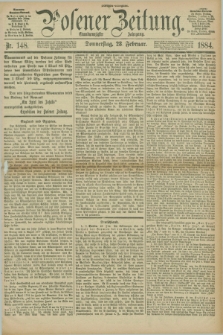 Posener Zeitung. Jg.91, Nr. 148 (28 Februar 1884) - Morgen=Ausgabe.