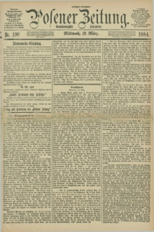 Posener Zeitung. Jg.91, Nr. 199 (19 März 1884) - Morgen=Ausgabe.