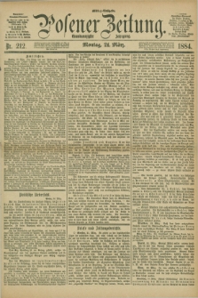 Posener Zeitung. Jg.91, Nr. 212 (24 März 1884) - Mittag=Ausgabe.