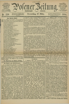 Posener Zeitung. Jg.91, Nr. 220 (27 März 1884) - Morgen=Ausgabe.