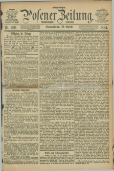 Posener Zeitung. Jg.91, Nr. 260 (12 April 1884) - Mittag=Ausgabe.