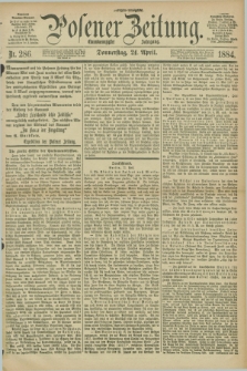 Posener Zeitung. Jg.91, Nr. 286 (24 April 1884) - Morgen=Ausgabe.