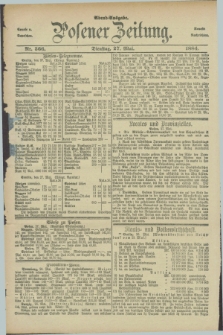 Posener Zeitung. Jg.91, Nr. 366 (27 Mai 1884) - Abend=Ausgabe.