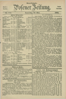 Posener Zeitung. Jg.91, Nr. 372 (29 Mai 1884) - Abend=Ausgabe.