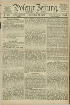 Posener Zeitung. Jg.91, Nr. 439 (26 Juni 1884) - Morgen=Ausgabe.