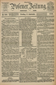 Posener Zeitung. Jg.96, Nr. 648 (17 September 1889) - Mittag=Ausgabe.