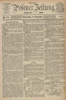 Posener Zeitung. Jg.96, Nr. 654 (19 September 1889) - Mittag=Ausgabe.