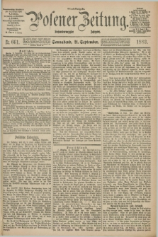 Posener Zeitung. Jg.96, Nr. 661 (21 September 1889) - Abend=Ausgabe.