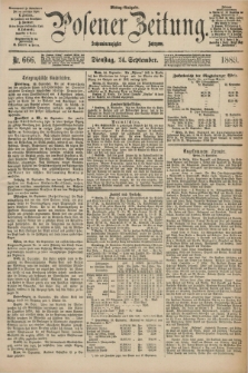 Posener Zeitung. Jg.96, Nr. 666 (24 September 1889) - Mittag=Ausgabe.