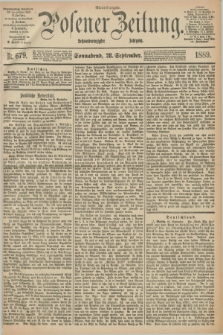 Posener Zeitung. Jg.96, Nr. 679 (28 September 1889) - Abend=Ausgabe.