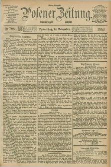 Posener Zeitung. Jg.96, Nr. 798 (14 November 1889) - Mittag=Ausgabe.