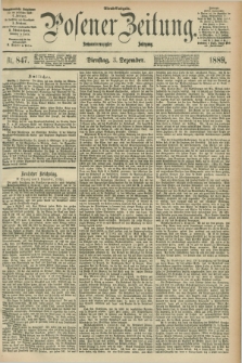 Posener Zeitung. Jg.96, Nr. 847 (3 Dezember 1889) - Abend=Ausgabe.