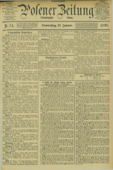Posener Zeitung. Jg.97, Nr. 74 (30 Januar 1890) - Mittag=Ausgabe.