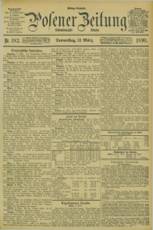 Posener Zeitung. Jg.97, Nr. 182 (13 März 1890) - Mittag=Ausgabe.