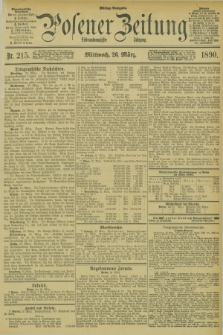 Posener Zeitung. Jg.97, Nr. 215 (26 März 1890) - Mittag=Ausgabe.