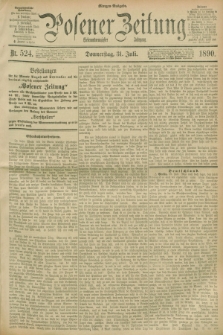 Posener Zeitung. Jg.97, Nr. 524 (31 Juli 1890) - Morgen=Ausgabe. + dod.