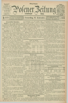 Posener Zeitung. Jg.97, Nr. 669 (25 September 1890) - Mittag=Ausgabe.