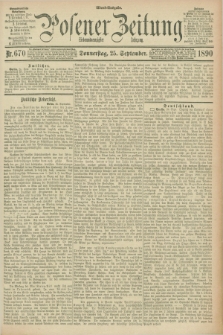 Posener Zeitung. Jg.97, Nr. 670 (25 September 1890) - Abend=Ausgabe.