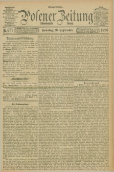 Posener Zeitung. Jg.97, Nr. 677 (28 September 1890) - Morgen=Ausgabe. + dod.