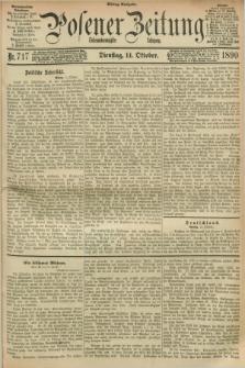 Posener Zeitung. Jg.97, Nr. 717 (14 Oktober 1890) - Mittag=Ausgabe.
